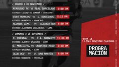 Torneo Clausura 2019: horarios, partidos y fixture de la fecha 14