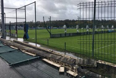 Abegondo tambi¨¦n sucumbe al temporal que azota Galicia