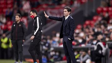 Marcelino Garcia Toral, head coach of Athletic Club, reacts during the Spanish league match of La Liga between, Athletic Club and UD Levante at San Mames on 7 of 3, 2022 in Bilbao, Spain.
 AFP7 
 07/03/2022 ONLY FOR USE IN SPAIN