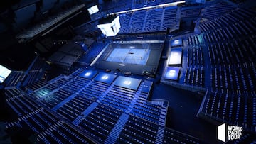 Imagen de la pista central World Padel Tour en el WiZink Center.