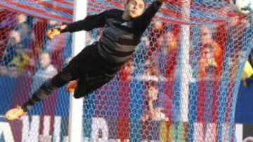 Keylor Navas se estira de manera espectacular durante el último partido de Liga ante el Celta.