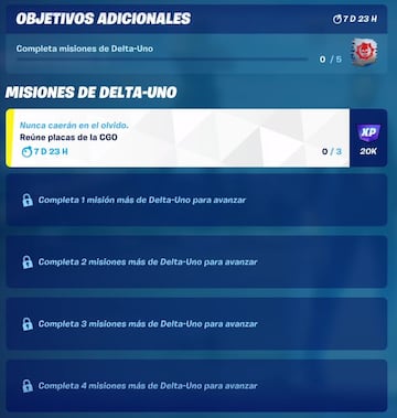 Misiones de Delta-Uno/Gears of War de la Temporada 1 de Fortnite Cap&iacute;tulo 3