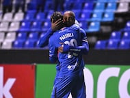Jose Antonio Paradela celebrates his goal 1-1 of Cruz Azul during the round of 16 second leg match between Cruz Azul and CF Monterrey as part of the CONCACAF Champions Cup 2026, at Cuauhtemoc Stadium, on March 17, 2026 in Puebla, Mexico.,