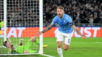 Immobile celebra su gol al Celtic.