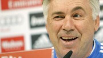 Carlo Ancelotti durante la rueda de prensa.