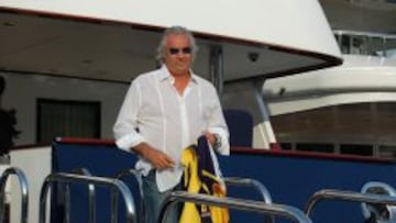Briatore, en su barco.