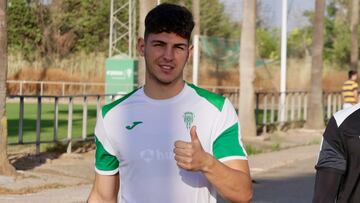 Cristian Osca, en uno de los primeros entrenamientos