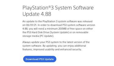 PlayStation 3 se actualiza por sorpresa a la versión 4.88; nuevo firmware