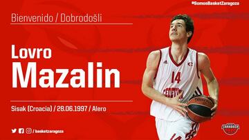 Lovron Mazalin, nuevo jugador del Tecnyconta Zaragoza.