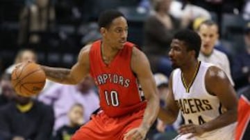 DeMar DeRozan contra Solomon Hill.