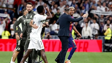 26/10/25 PARTIDO PRIMERA DIVISION
REAL MADRID - BARCELONA
TANGANA FIN DE PARTIDO VINICIUS JR LAMINE YAMAL