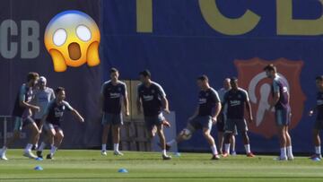 ¡Qué bien le ha sentado la renovación! El espectacular caño de Busquets a Vermaelen