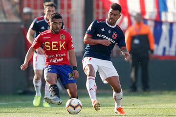 Mario Sandoval (1,65) el formado en Colo Colo, llegó a préstamo a Unión Española desde Melipilla. 