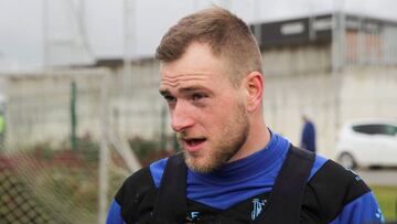 Guidetti, hablando para los medios al t&eacute;rmino de un entrenamiento.