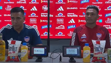 César Farías y Teo Gutiérrez hablan del triunfo ante Millonarios.