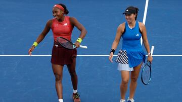 Jessica Pegula y Coco Gauff, en el US Open.