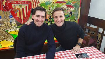 Iraola y Gurpegi posan en la Peña Juvenil del Athletic.