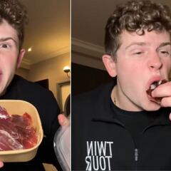 Le convencen para probar tapas españolas y la nota que le pone al jamón ibérico irritará a más de uno