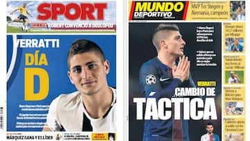 Portadas de los diarios Sport y Mundo Deportivo del día 3 de julio de 2017.