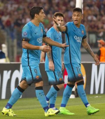 Luis Suárez, Neymar y Messi.
