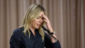 Maria Sharapova, el 7 de marzo, durante el anuncio de su positivo en Los Ángeles.