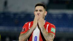 Sep 5, 2021 
Foto del domingo del futbolista de Paraguay Antonio Sanabria celebrando tras marcar ante Colombia. 
REUTERS/Cesar Olmedo