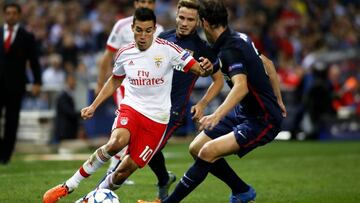 Gaitán, en el partido ante el Atlético de Champions.