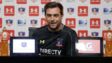 Futbol, conferencia de prensa de Pablo Guede.
El entrenador de Colo Colo Pablo Guede se dirige a los medios de comunicacion durante una conferencia de prensa en el estadio Monumental de Santiago, Chile.
29/09/2016
Javier Torres/Photosport********
Football, Pablo Guede press conference.
Colo Colo´s manager Pablo Guede speaks to the medias during a press conference at the Monumental stadium in Santiago, Chile.
29/09/2016
Javier Torres/Photosport