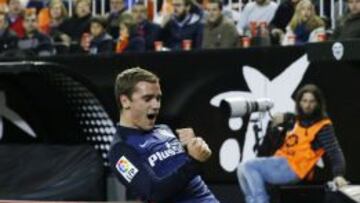 Griezmann celebró así el 0-1.