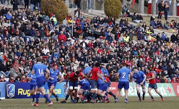 España ganó 16-14 a Rusia en el primer partido del Campeonato de Europa (Seis Naciones B) disputado en el Estadio Central Universitario de Madrid. 
