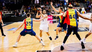 Facundo Campazzo, ante el Andorra, en el partido n&uacute;mero 50 del Madrid esta temporada.