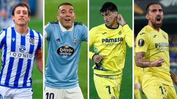 Mikel Oyarz&aacute;bal, Iago Aspas, Gerard Moreno y Paco Alc&aacute;cer encabezan la lista de goleadores.