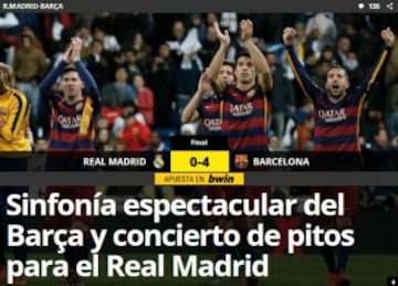 Diversos medios internacionales se pronunciaron así tras el 0-4 de los catalanes en el Santiago Bernabéu. ¡Todo se empieza a complicar en el entorno merengue.