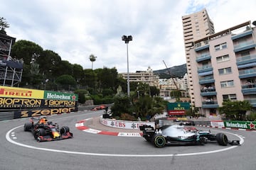 Lewis Hamilton, Max Verstappen y Sebastian Vettel