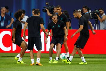 Real Madrid training in Filipo II Stadium in Skopje