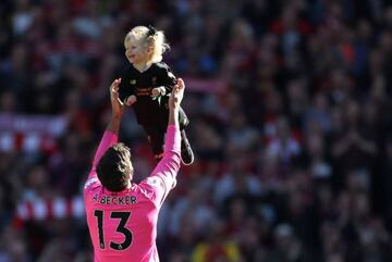 in safe hands. Liverpool's Alisson Becker