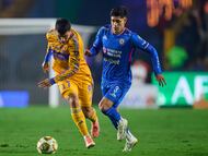 during the semi-finals second leg match between Tigres UANL and Cruz Azul, as part of the Liga BBVA MX, Torneo Apertura 2025 at Universitario Stadium, on December 06, 2025 in Monterrey, Nuevo Leon, Mexico.