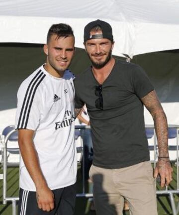 Pretemporada del Real Madrid en Estados Unidos. Jesé con Beckham.