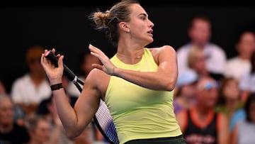 Aryna Sabalenka, contra Karolina Muchova en Brisbane.