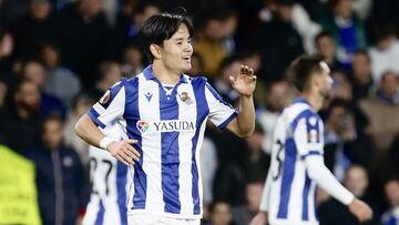 Take Kubo durante el partido de LaLiga EA Sports contra el Betis.