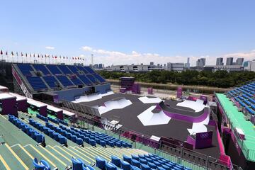 El skatepark en el que los 20 riders competirán en el debut del BMX Freestyle en unos Juegos Olímpicos, los de Tokio 2020.