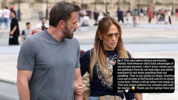 Jennifer Lopez enfurece ante la filtración de un vídeo de uno de los momentos más íntimos en su boda con Ben Affleck: “Fue robado y vendido por dinero”.