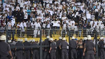 Hinchas del Santos desatan trifulca en Copa Libertadores