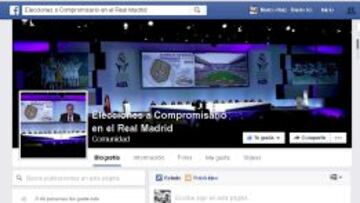 En Facebook: ‘Elecciones Compromisarios en el Real Madrid’.