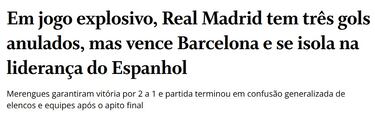 La prensa internacional, sobre el Clásico: “El Real Madrid da un vuelco a la jerarquía” 