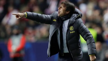 El entrenador italiano del Inter de Mil&aacute;n, Antonio Conte, durante un partido.