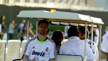 Xabi Alonso y Ramos, del avión al entrenamiento
