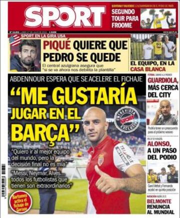 Portadas de la prensa deportiva