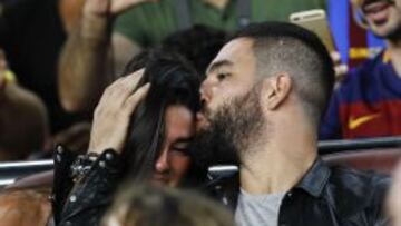 Arda Turan, en el palco del Camp Nou.