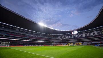 <br><br>
Vista General del Estadio durante el partido Seleccion Nacional Mexicana (Mexico) vs Honduras, correspondiente a Cuartos de Final Vuelta de la Liga de Naciones de Concacaf 2023-2024, en el Estadio Azteca, el 21 de Noviembre de 2023.